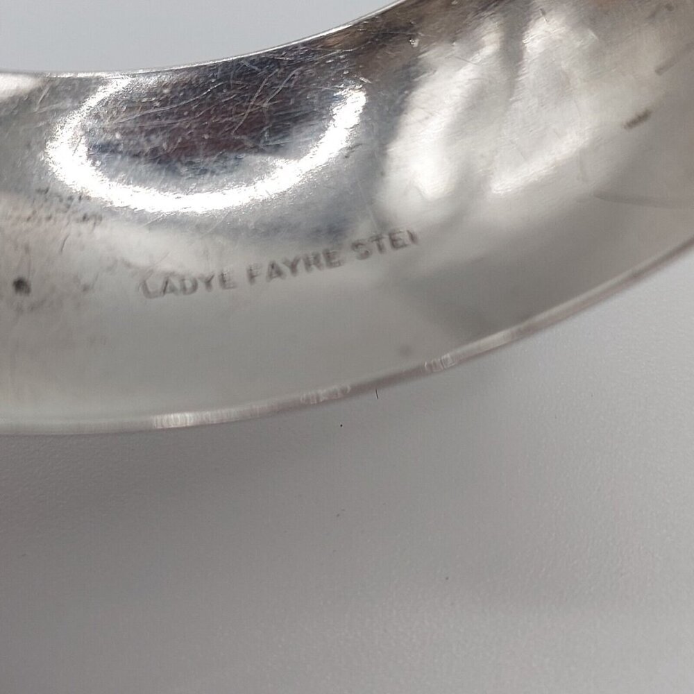 Ladye Fayre Vintage Signed Sterling Cuff Bracelet - Picture 3 of 6
